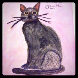 Home is where the cat is painting